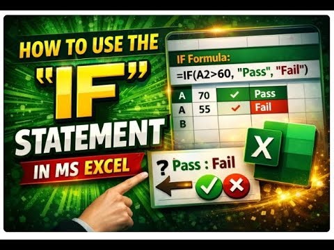 How to use the "IF" Function in Ms Excel