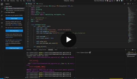 #python #softwaredevelopment #networking #socketprogramming #tkinter #learningeveryday #developerjourney | Lalit Gupta