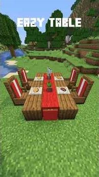 Eazy Minecraft Table🪑 #minecraftbuild #buildtutorial #howtobuild #table #shorts