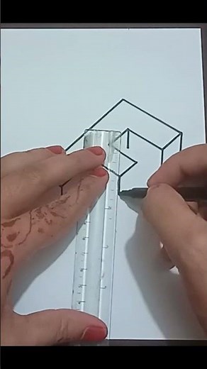3D shapes from sketch #art #diy #drawing