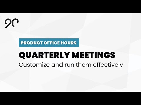 Customize EOS Quarterly Meetings with Ninety - Product Office Hours - May, 2021