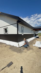 8.2K views · 5.6K reactions | Installing frost shield to bring our scope of work on this beautiful post frame home to a close! #CinchCarpentry #QualityOverQuantity #PostFrame #FrostShield #Frost #Protection #Styrofoam #SprayFoam #Insulation #Installation #Home #House #Alberta @integrity_post_structures | Cinch Carpentry | Facebook