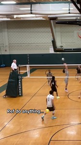 Volleyball Referee Does Something — Player With Scraped Hand OK