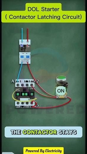 DOL Starter (Contactor Latching Circuit)