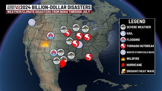 US tallies 19 billion-dollar disasters so far in 2024; 5 of them in Indiana