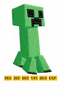 Minecraft Creeper Embroidery - Etsy