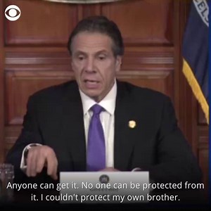 25K views · 820 reactions | New York Gov. Andrew Cuomo opens up about feeling "frightened" when he learned his brother, CNN anchor Chris Cuomo, tested positive for coronavirus: "No one is protected from it. I couldn't protect my own brother." https://cbsn.ws/39xJTla | CBS News | Facebook