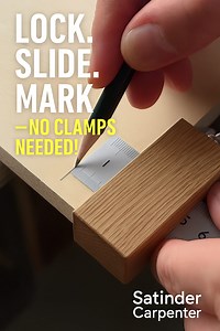 Smart Marking Jig That Locks Your Scale Perfectly! 🪚woodworking pro. Jigs for beginne🛠🔩 . . . #woodworking #woodworkingtips #woodworkingtools #woodwork #carpentry #carpenter #woodworkingcommunity #CarpenterTools #MarkingJig #DIYTools #USAwoodworking | Satinder Carpenter