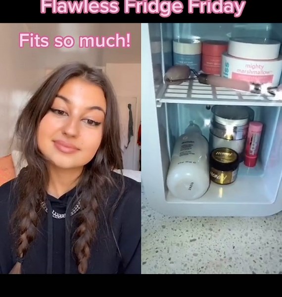 #duet with @mango.aesthetics5 tag us in your videos of your Flawless Beauty Fridge! #flawless #beautyfridge #foryou