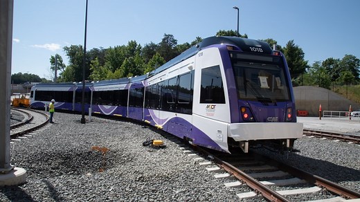First look: Maryland Department of Transportation unveils first Purple Line light rail vehicle