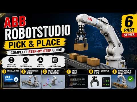 ABB RobotStudio Tutorial #6 | Pick & Place Simulation & Final Project | Complete Industrial Workflow
