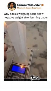 1.6M views · 4.6K reactions | Why Burning Paper Shows Negative Weight...