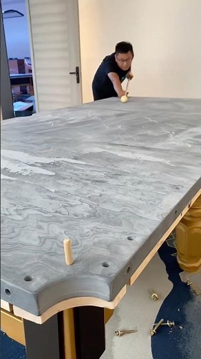 Watch how a professional pool table is installed step by step#custom #producer #billiards#snooker