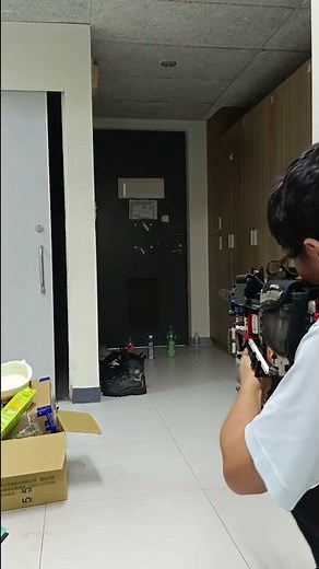 CMP-24 Lego electric nerf gun shooting 70