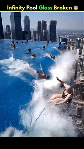 Infinity Pool Glass Broken 😰 #facts​ #shortvideo​ #shorts​ #facts
