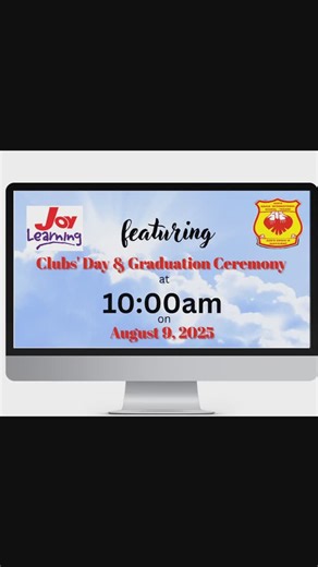 Joy Learning TV will be airing our Clubs Day & Graduation videos on Saturday, August 9th at 10:00 AM. Let's tune in and celebrate the creativity, talent, and hard work of our learners together! 🙌✨ — God’s Grace International School | God's Grace International School
