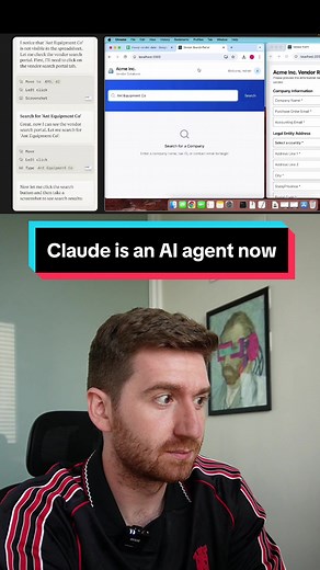 This is a new feature called “Computer Use” in Claude that was just announced today. AI agents are here 🤖 #claude #anthropic #ai #artificialintelligence #aiagent #aitools