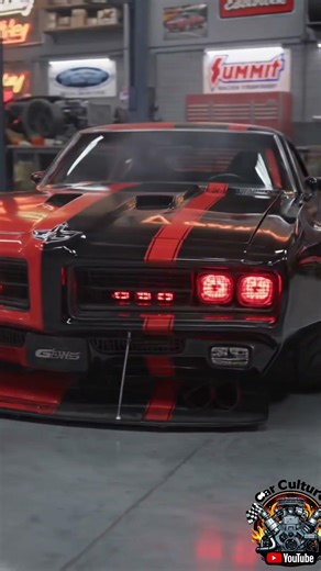 Widebody Pontiac GTO in Red & Black 🏎️💨 #carculture