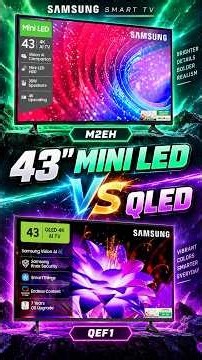 Mini LED vs QLED – Which is better in Samsung 43" 🔥 #shorts #miniledtv #qledtv #miniled #qled
