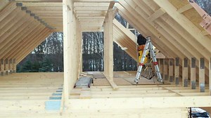 House Attic Wooden Skeleton Frame Building