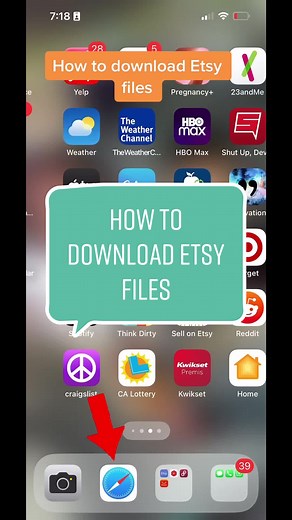 How to download files from Etsy. I get this asked 50 times daily. The app no longer lets you download so you have to do through your web browser or your computer. #howtodownloadetsyfiles #easy #svg #cricut