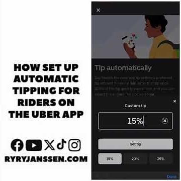 How to set up automatic tipping for riders on the Uber app