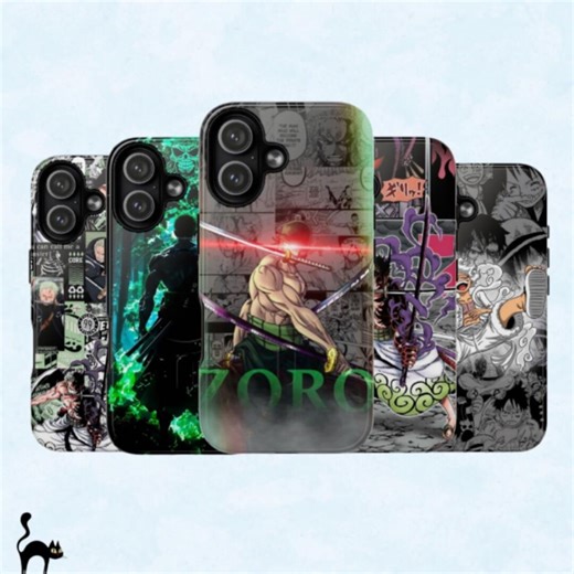 One Piece Anime Phone Case - Manga Zoro Luffy Compatible With iPhone 17, 16, 15, 14, 13, 12, 11, X & Galaxy - Etsy