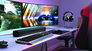 1.6K views · 122 reactions | Game out loud. The SR-C20A compact sound bar can fit anywhere, offering: ✔️4 sound modes ✔️Virtual surround sound ✔️Surprising bass | Yamaha Music USA | Facebook