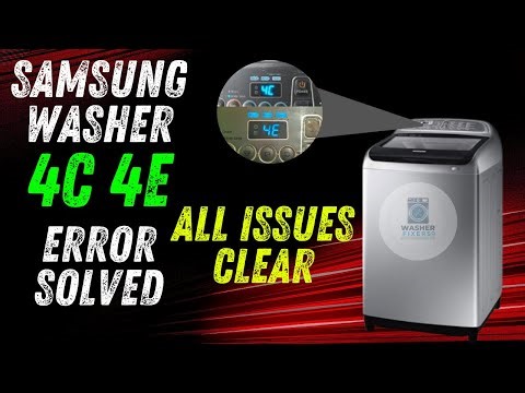 How to Solve 4c 4e Error Code in Samsung Top Load Fully Automatic Washing Machine