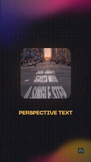 Create the perspective text in Adobe Illustrator.