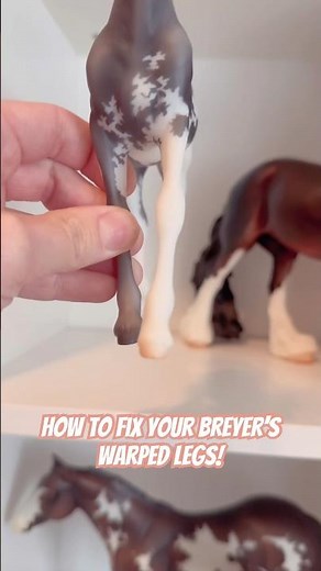 Here’s a #tutorial on how to fix your #breyerhorses warped legs! 🤩 #breyer #schleich #horse #fixed