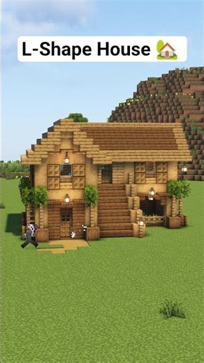 L-Shape House in MINECRAFT 🏠✨