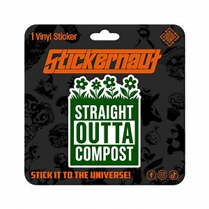 Autocollant imperméable en vinyle | Tout droit sorti du compost | - Sticker pour ordinateur portable, autocollant pour verre - Etsy France