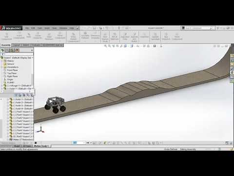 Rollcage testing off road in SolidWorks motion | Let's Design