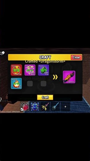 I crafted the DRAGON STORM 🔥 worth it? 👀 #shorts #bloxfruits
