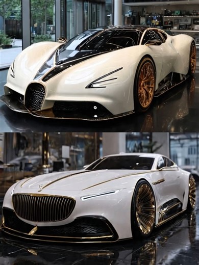 This white car looks super luxurious with gold accents that make it look elegant and premium. If you had to choose… Comment your choice