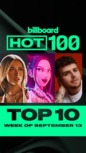 Here’s this week’s #Hot100 top 10 reveal (chart dated Sept. 13, 2025) 📈 Watch now for the big #BillboardNews countdown to No. 1. | Billboard