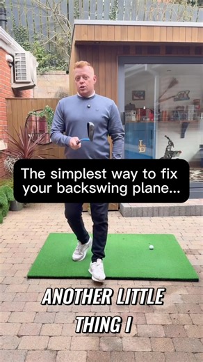Stop Overcomplicating Your Backswing! ⛳️ The Simple "Button" Drill for a Perfect Plane #golftips