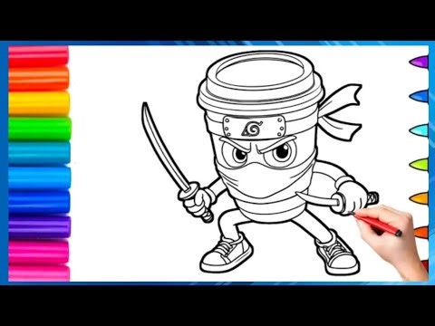 Cute Cappuccino Assassino Drawing Painting Colouring for kids, Toddlers Easy step by step Drawing...