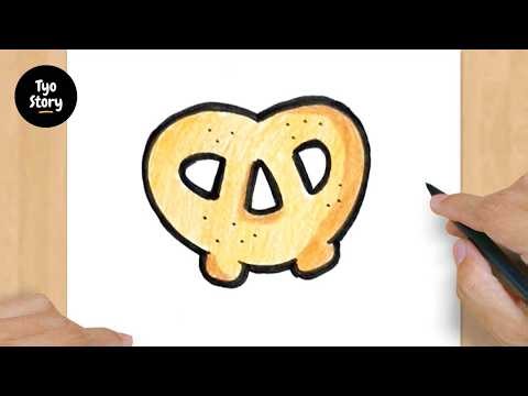 #883 How to Draw a Pretzel - Easy Drawing Tutorial
