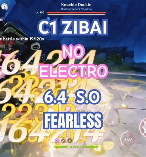 C1 Zibai - No Electro - 6.4 Knuckle Duckle - Fearless Mode - Stygian Onslaught - Genshin Impact