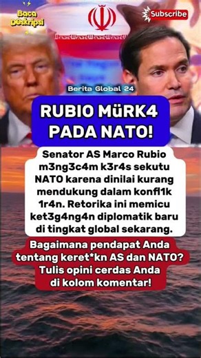 Rubio Ng4mük! NATO Tolak Bantu AS di Prng Irn?