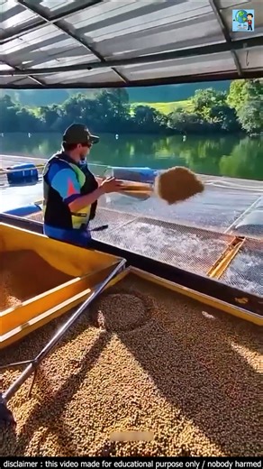 চীনের জেলেরা পুকুর ছাড়াই মাছ চাষ করে কিভাবে। Floating Fish Farm 🐟 #shorts