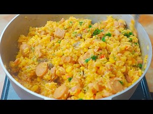 I only prepared rice with corn this way, YELLOW RICE.