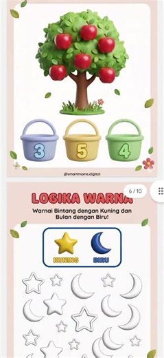 Worksheet Dunia Warna & Bentuk” 🥰 untuk anak 3-5 tahun