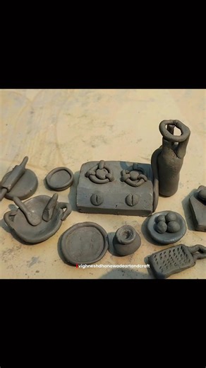 🍜amazing miniature handmade kitchen set with clay🍽mini kitchen set☕️polymer clay art