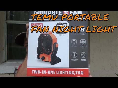 Portable Rechargeable Fan/Light From Temu Unboxing