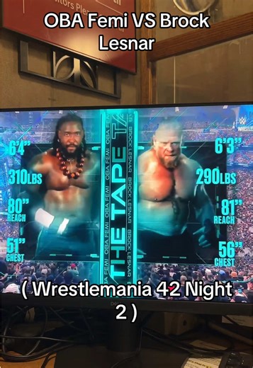 First Match Of The Night Oba Femi Beats Brock In Like 5 mins OMG 😳 #fyp #wwe #obafemi #brocklesnar #prowrestling