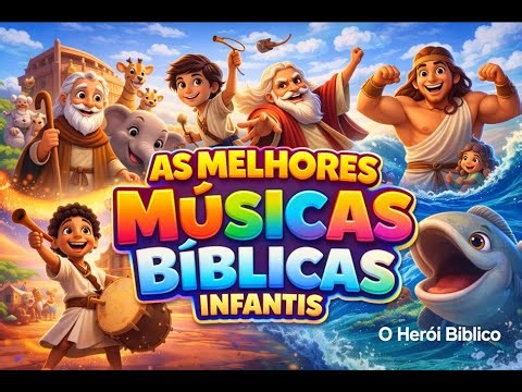 As Melhores Músicas Bíblicas Infantis 🎶 | Histórias da Bíblia em Canções | O Herói Bíblico