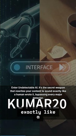 Undetectable AI: KUMAR20 | AI Detector for ChatGPT, GPT-5, Gemini (Free) 👇